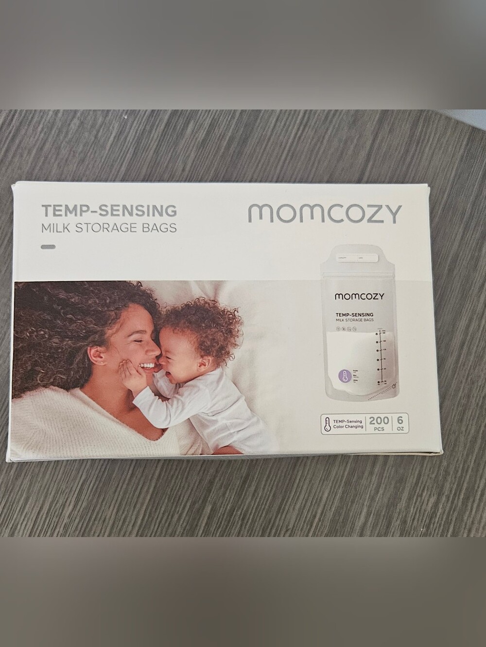 Momcozy Temp-Sensing Breast Milk Storage Bags 200 Count 6 oz NEW Sealed